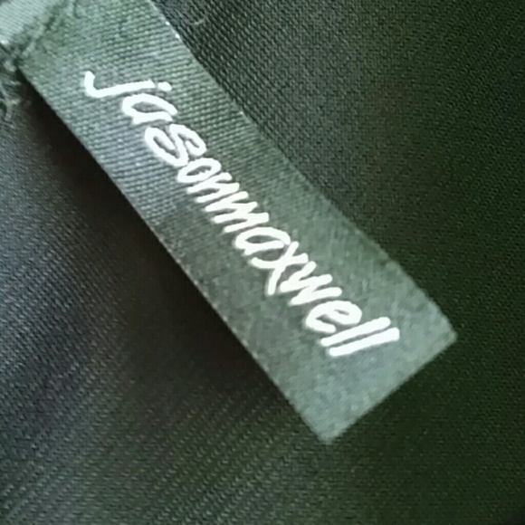 5/$25 Dressy black top with silver adornment, small - Picture 3 of 4